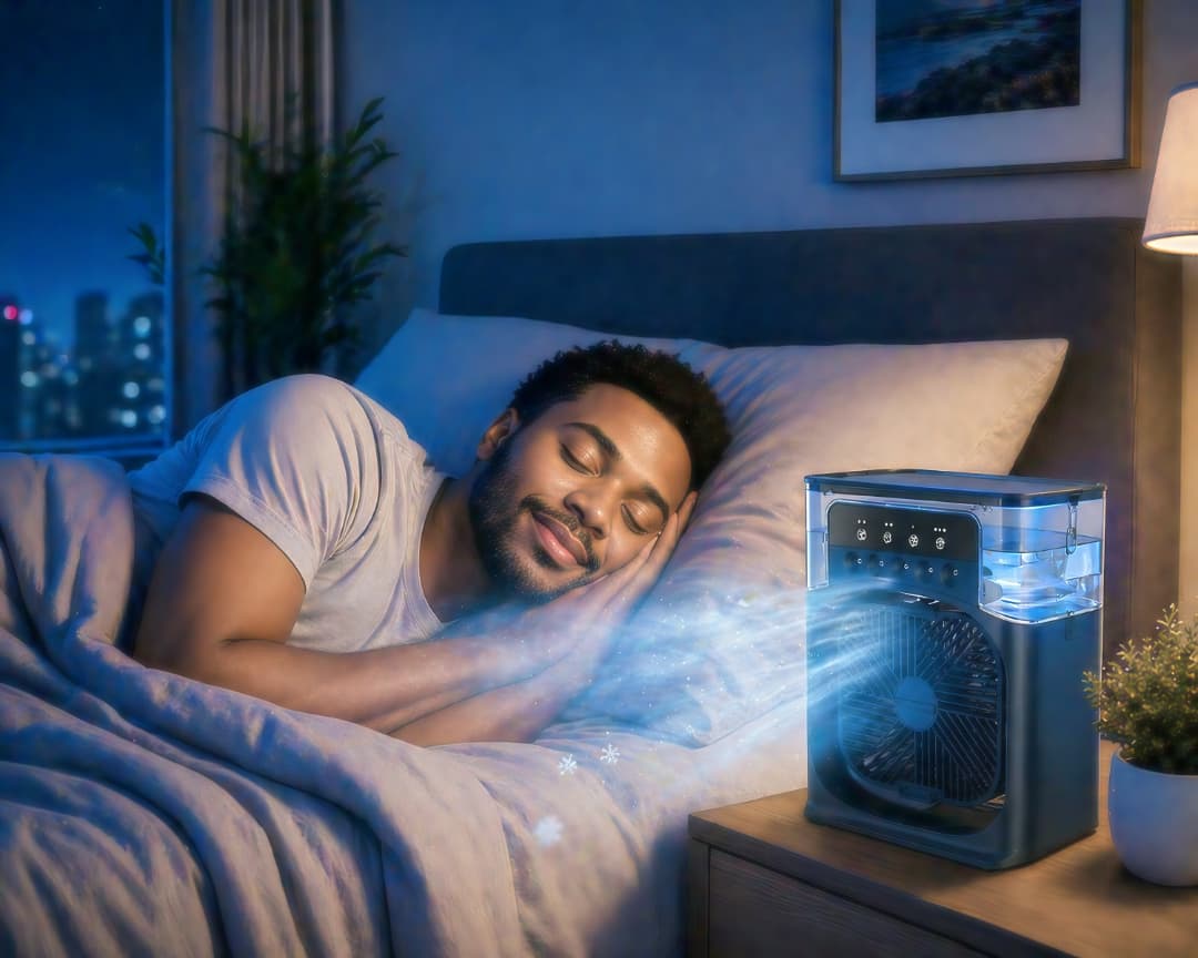 Le Mini Climatiseur 4-en-1 Qui Rafraîchit en Quelques Secondes