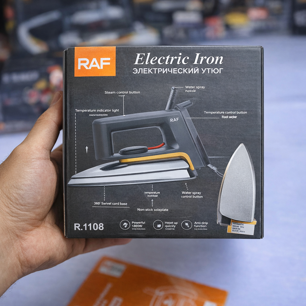 Fer à Repasser Électrique 1600W – Puissant & Pratique