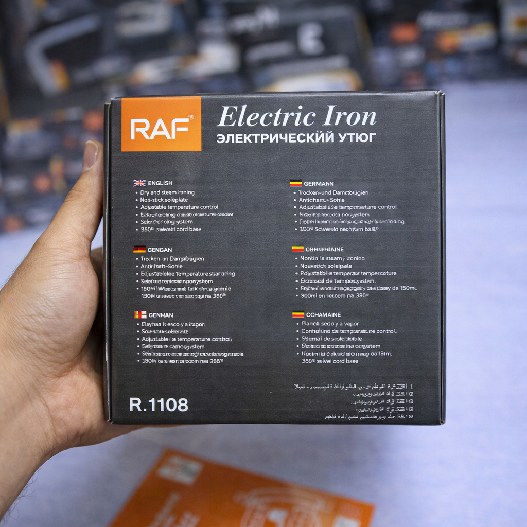 Fer à Repasser Électrique 1600W – Puissant & Pratique