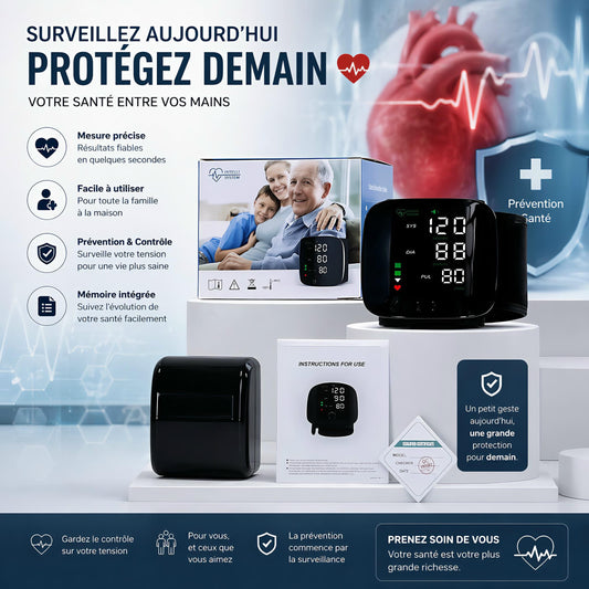 Tensiomètre Intelligent Rechargeable de Poignet