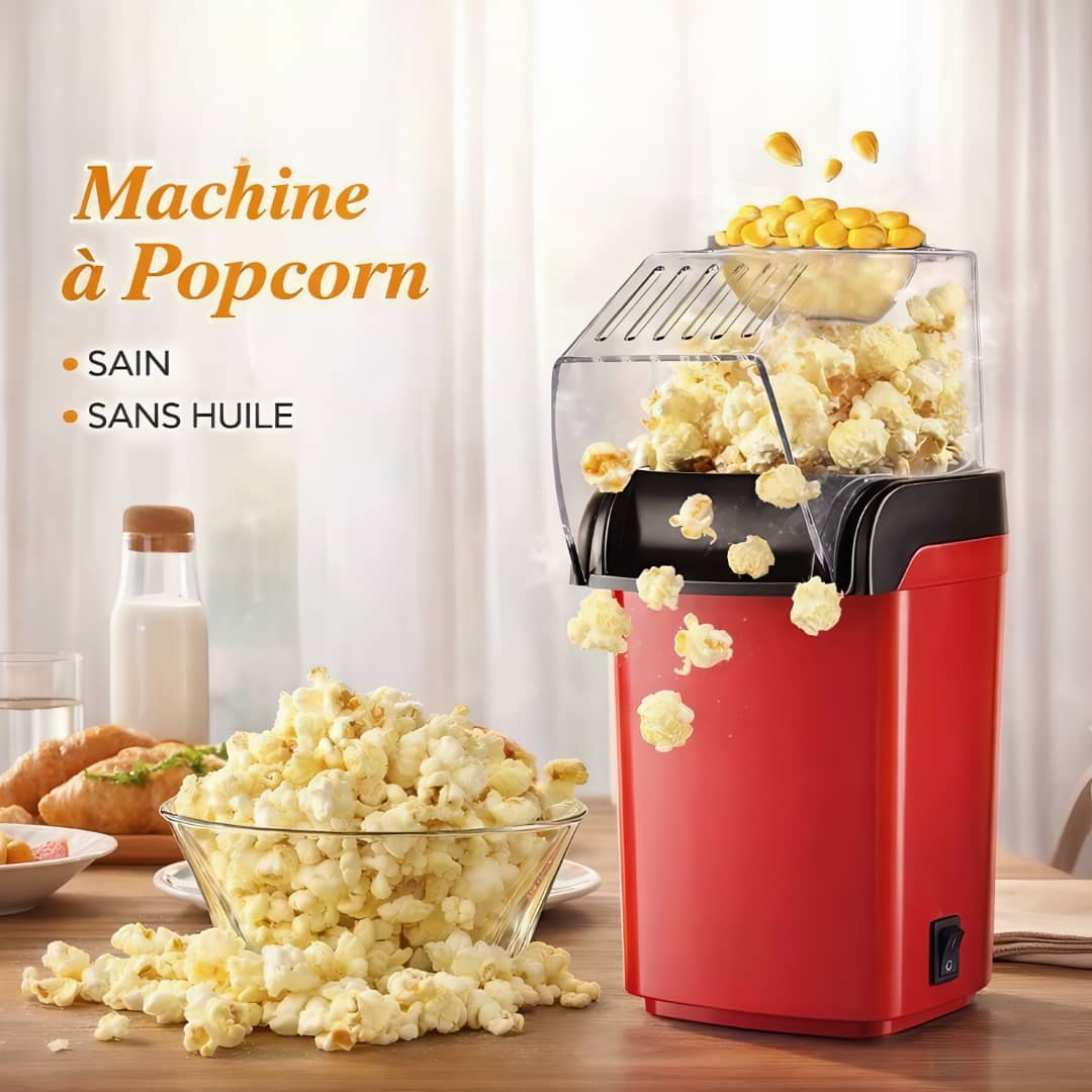 La Machine à Popcorn Sans Huile, Sain et rapide pour Toute la Famille 🍿